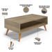Kit Aparador com Mesa de Centro Mônaco Pés Palito L03 Castanho - Lyam Decor