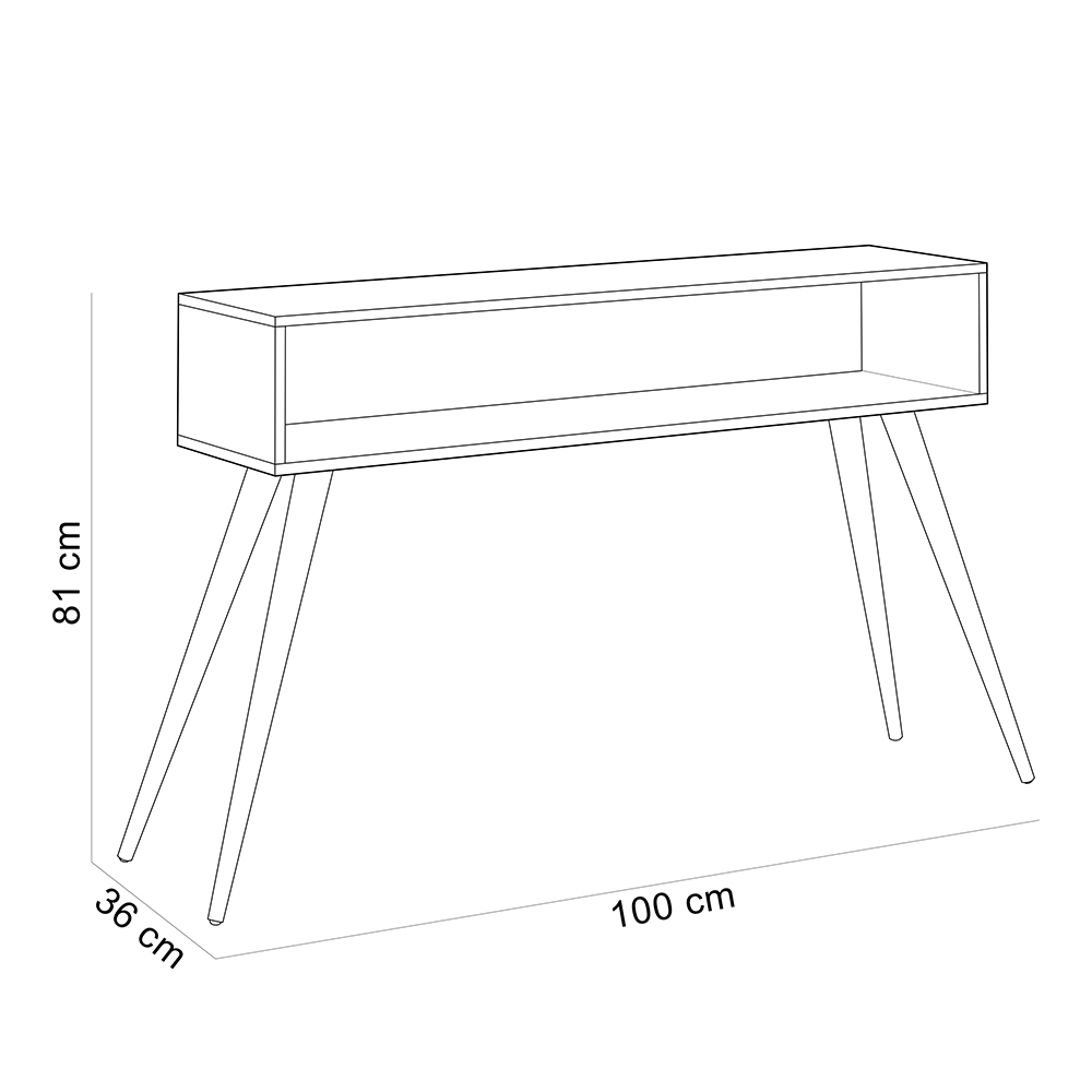 Kit Aparador com Mesa de Centro Mônaco Pés Palito L03 Castanho - Lyam Decor