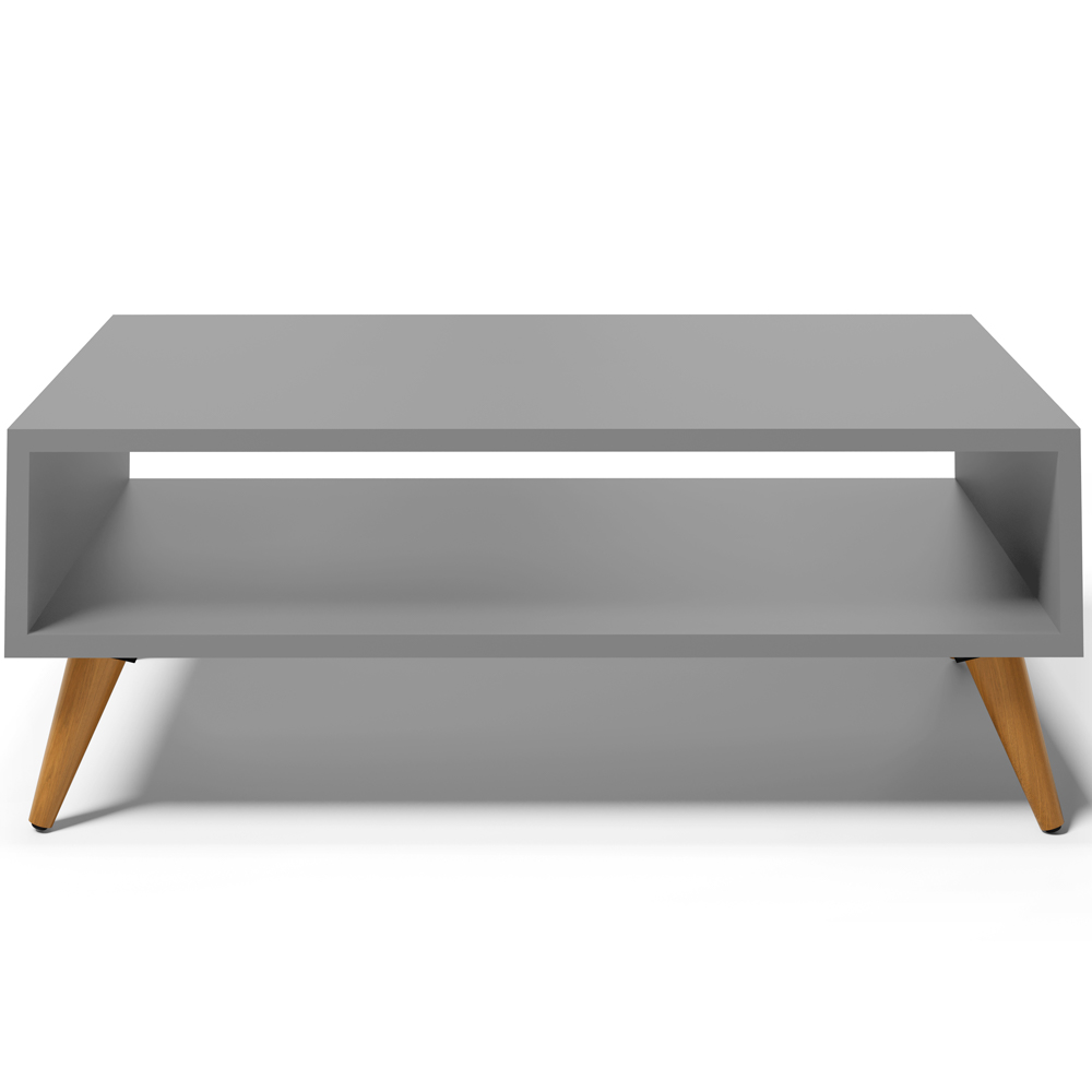 Kit Aparador com Mesa de Centro Mônaco Pés Palito L03 Cinza - Lyam Decor