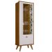 Kit Balcão Buffet Para Sala Com Cristaleira Nicho Adega Led Atlanta N01 Ypê Off White - Lyam Decor