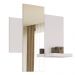 Kit Balcão Buffet Para Sala Estar Com Espelho Decorativo 91cm Atlanta N01 Off White Ypê - Lyam Decor