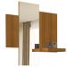 Kit Balcão Buffet Para Sala Estar Com Espelho Decorativo 91cm Atlanta N01 Ypê Off White - Lyam Decor