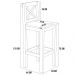 Kit Bancada Montana 120cm Cerâmica Com 04 Banquetas Altas Rústica Arizona W02 Imbuia - Lyam Decor