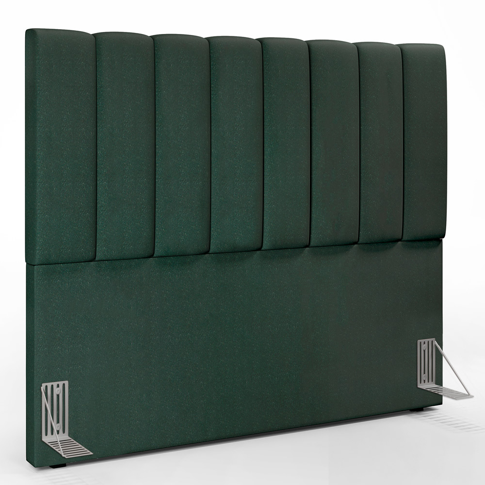 Kit Cabeceira Cama Box Casal 140 Cm Calçadeira Recamier Baú Dália W01 Linho Verde Musgo - Lyam Decor