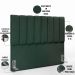 Kit Cabeceira Cama Box Casal 140 Cm Calçadeira Recamier Baú Dália W01 Linho Verde Musgo - Lyam Decor