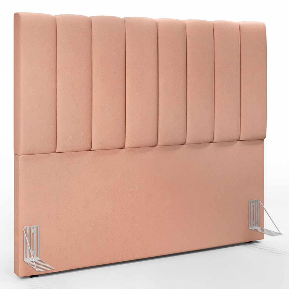 Kit Cabeceira Cama Box Casal 140 Cm Com Calçadeira Recamier Baú Dália W01 Linho Rosê - Lyam Decor