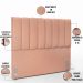 Kit Cabeceira Cama Box Casal 140 Cm Com Calçadeira Recamier Baú Dália W01 Linho Rosê - Lyam Decor