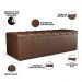 Kit Cabeceira Cama Box Casal 140cm Calçadeira Recamier Baú Dália W01 Couríssimo Marrom - Lyam Decor
