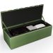 Kit Cabeceira Cama Box Casal 140cm Calçadeira Recamier Baú Dália W01 Facto Verde Musgo - Lyam Decor