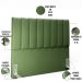 Kit Cabeceira Cama Box Casal 140cm Calçadeira Recamier Baú Dália W01 Facto Verde Musgo - Lyam Decor