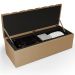 Kit Cabeceira Cama Box Casal 140cm Calçadeira Recamier Baú Dália W01 Linho Bege Escuro - Lyam Decor