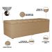Kit Cabeceira Cama Box Casal 140cm Calçadeira Recamier Baú Dália W01 Linho Bege Escuro - Lyam Decor