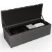 Kit Cabeceira Cama Box Casal 140cm Calçadeira Recamier Baú Dália W01 Linho Cinza Escuro - Lyam Decor