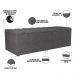 Kit Cabeceira Cama Box Casal 140cm Calçadeira Recamier Baú Dália W01 Linho Cinza Escuro - Lyam Decor
