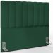 Kit Cabeceira Cama Box Casal 140cm Calçadeira Recamier Baú Dália W01 Suede Verde Musgo - Lyam Decor