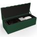 Kit Cabeceira Cama Box Casal 140cm Calçadeira Recamier Baú Dália W01 Suede Verde Musgo - Lyam Decor
