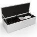 Kit Cabeceira Cama Box Casal 140cm Com Calçadeira Recamier Baú Dália W01 Facto Branco - Lyam Decor