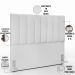 Kit Cabeceira Cama Box Casal 140cm Com Calçadeira Recamier Baú Dália W01 Facto Branco - Lyam Decor