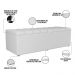 Kit Cabeceira Cama Box Casal 140cm Com Calçadeira Recamier Baú Dália W01 Facto Branco - Lyam Decor