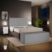 Kit Cabeceira Cama Box Casal 140cm Com Calçadeira Recamier Baú Dália W01 Facto Cinza - Lyam Decor