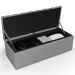 Kit Cabeceira Cama Box Casal 140cm Com Calçadeira Recamier Baú Dália W01 Facto Cinza - Lyam Decor