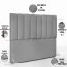 Kit Cabeceira Cama Box Casal 140cm Com Calçadeira Recamier Baú Dália W01 Facto Cinza - Lyam Decor