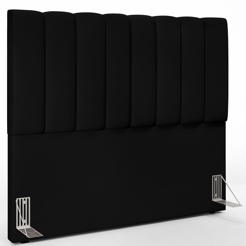 Kit Cabeceira Cama Box Casal 140cm Com Calçadeira Recamier Baú Dália W01 Facto Preto - Lyam Decor