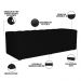 Kit Cabeceira Cama Box Casal 140cm Com Calçadeira Recamier Baú Dália W01 Facto Preto - Lyam Decor