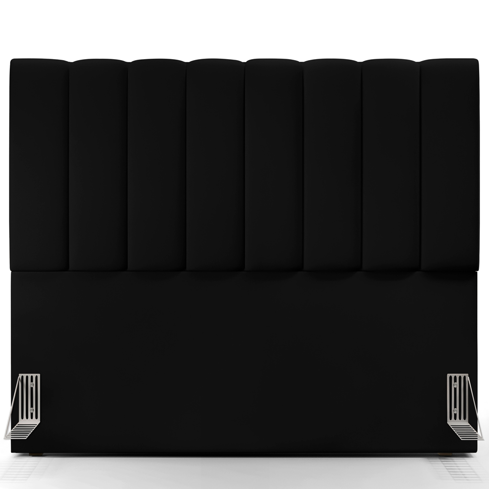 Kit Cabeceira Cama Box Casal 140cm Com Calçadeira Recamier Baú Dália W01 Facto Preto - Lyam Decor