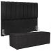 Kit Cabeceira Cama Box Casal 140cm Com Calçadeira Recamier Baú Dália W01 Linho Chumbo - Lyam Decor
