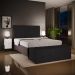 Kit Cabeceira Cama Box Casal 140cm Com Calçadeira Recamier Baú Dália W01 Linho Chumbo - Lyam Decor