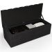 Kit Cabeceira Cama Box Casal 140cm Com Calçadeira Recamier Baú Dália W01 Linho Chumbo - Lyam Decor