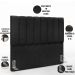 Kit Cabeceira Cama Box Casal 140cm Com Calçadeira Recamier Baú Dália W01 Linho Chumbo - Lyam Decor