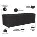Kit Cabeceira Cama Box Casal 140cm Com Calçadeira Recamier Baú Dália W01 Linho Chumbo - Lyam Decor
