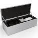 Kit Cabeceira Cama Box Casal 140cm Com Calçadeira Recamier Baú Dália W01 Linho Cinza - Lyam Decor