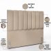 Kit Cabeceira Cama Box Casal 140cm Com Calçadeira Recamier Baú Dália W01 Suede Bege - Lyam Decor