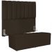 Kit Cabeceira Cama Box Casal 140cm Com Calçadeira Recamier Baú Dália W01 Suede Marrom - Lyam Decor