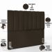 Kit Cabeceira Cama Box Casal 140cm Com Calçadeira Recamier Baú Dália W01 Suede Marrom - Lyam Decor