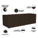 Kit Cabeceira Cama Box Casal 140cm Com Calçadeira Recamier Baú Dália W01 Suede Marrom - Lyam Decor