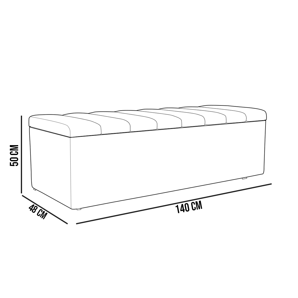 Kit Cabeceira Cama Box Casal 140cm Com Calçadeira Recamier Baú Dália W01 Suede Marrom - Lyam Decor