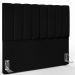 Kit Cabeceira Cama Box Casal 140cm Com Calçadeira Recamier Baú Dália W01 Suede Preto - Lyam Decor