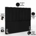 Kit Cabeceira Cama Box Casal 140cm Com Calçadeira Recamier Baú Dália W01 Suede Preto - Lyam Decor