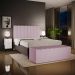 Kit Cabeceira Cama Box Casal 140cm Com Calçadeira Recamier Baú Dália W01 Suede Rosê - Lyam Decor