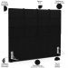 Kit Cabeceira Cama Box Casal 140cm com Calçadeira Roma W01 Couríssimo Preto - Lyam