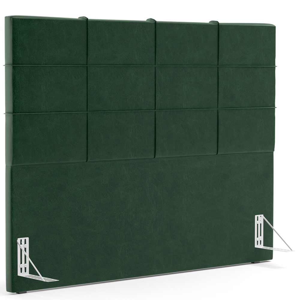 Kit Cabeceira Cama Box Casal 140cm com Calçadeira Roma W01 Couríssimo Verde - Lyam