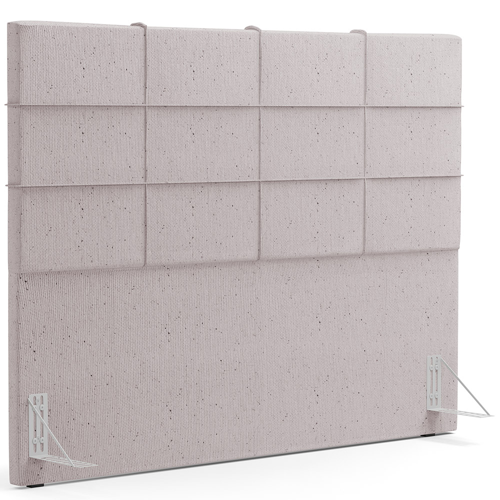 Kit Cabeceira Cama Box Casal 140cm com Calçadeira Roma W01 Linho Bege - Lyam
