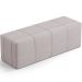 Kit Cabeceira Cama Box Casal 140cm com Calçadeira Roma W01 Linho Bege - Lyam