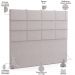 Kit Cabeceira Cama Box Casal 140cm com Calçadeira Roma W01 Linho Bege - Lyam
