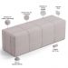 Kit Cabeceira Cama Box Casal 140cm com Calçadeira Roma W01 Linho Bege - Lyam