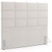 Kit Cabeceira Cama Box Casal 140cm com Calçadeira Roma W01 Linho Champagne - Lyam